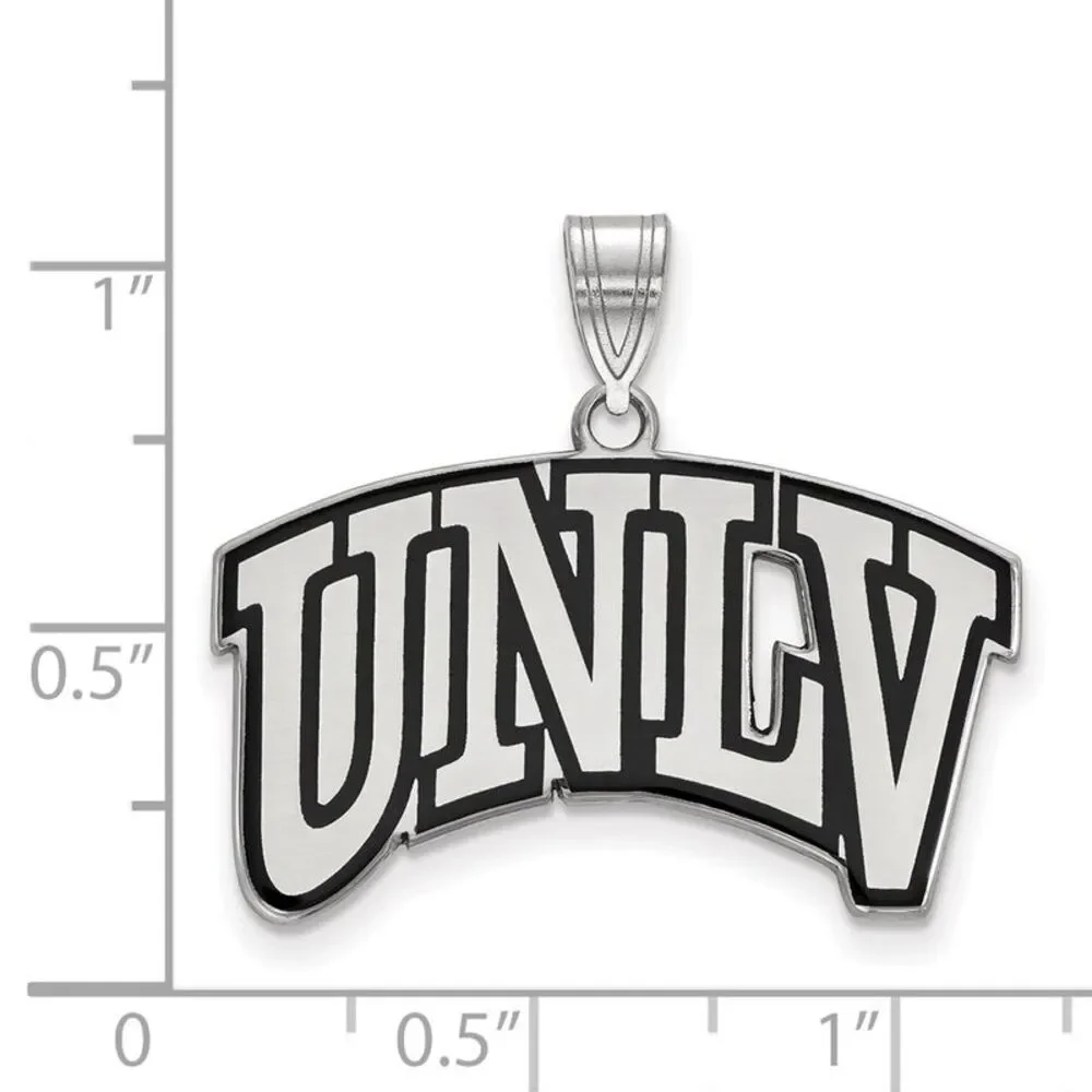Sterling Silver U. of Nevada Las Vegas Large Enamel Pendant